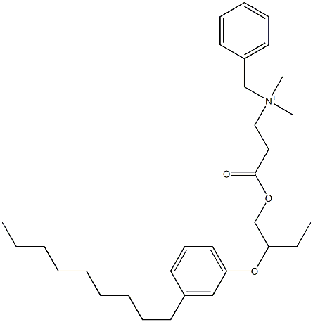 N,N-Dimethyl-N-benzyl-N-[2-[[2-(3-nonylphenyloxy)butyl]oxycarbonyl]ethyl]aminium Struktur