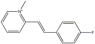 2-(4-Fluorostyryl)-1-methylpyridinium 结构式