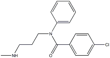4-クロロ-N-フェニル-N-[3-(メチルアミノ)プロピル]ベンズアミド 化学構造式