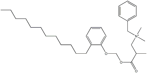 N,N-Dimethyl-N-benzyl-N-[2-[[(2-dodecylphenyloxy)methyl]oxycarbonyl]propyl]aminium Structure