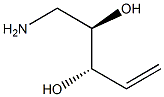 (2R,3S)-1-アミノ-4-ペンテン-2,3-ジオール 化学構造式
