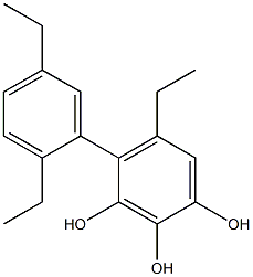 5-Ethyl-4-(2,5-diethylphenyl)benzene-1,2,3-triol 结构式