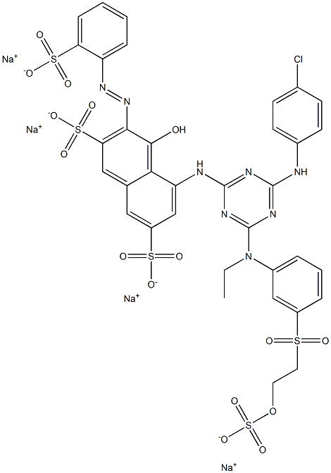 5-[4-(4-Chloroanilino)-6-[N-ethyl-3-[2-(sulfooxy)ethylsulfonyl]anilino]-1,3,5-triazin-2-ylamino]-4-hydroxy-3-(2-sulfophenylazo)-2,7-naphthalenedisulfonic acid tetrasodium salt