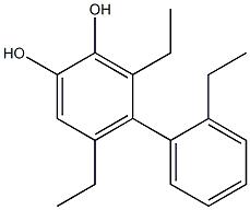 3,5-Diethyl-4-(2-ethylphenyl)benzene-1,2-diol 结构式