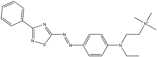 2-[Ethyl[4-[(3-phenyl-1,2,4-thiadiazol-5-yl)azo]phenyl]amino]-N,N,N-trimethylethanaminium Structure