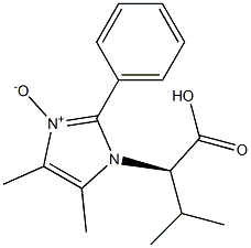 3-[(R)-1-カルボキシ-2-メチルプロピル]-4,5-ジメチル-2-フェニル-3H-イミダゾール1-オキシド 化学構造式