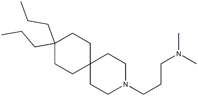 9,9-Dipropyl-3-(3-dimethylaminopropyl)-3-azaspiro[5.5]undecane Structure