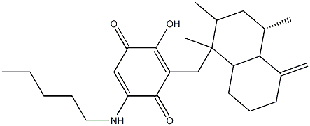 5-(Pentylamino)-2-hydroxy-3-(1,2,4a-trimethyl-5-methylenedecalin-1-ylmethyl)-1,4-benzoquinone Structure