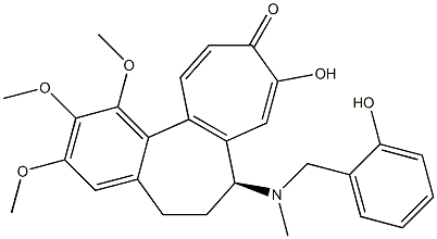 (S)-6,7-Dihydro-7-[(2-hydroxybenzyl)(methyl)amino]-1,2,3-trimethoxy-9-hydroxybenzo[a]heptalen-10(5H)-one Structure