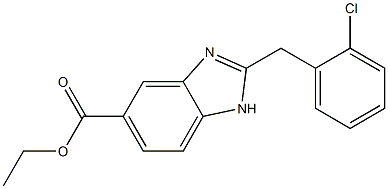 2-(2-Chlorobenzyl)-1H-benzimidazole-5-carboxylic acid ethyl ester Structure