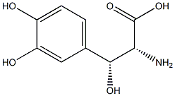 (2R,3R)-2-Amino-3-(3,4-dihydroxyphenyl)-3-hydroxypropanoic acid Structure