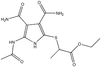 2-[Acetylamino]-5-[[1-(ethoxycarbonyl)ethyl]thio]-1H-pyrrole-3,4-dicarboxamide|