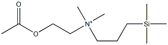 N-(2-Acetoxyethyl)-N,N-dimethyl-3-(trimethylsilyl)-1-propanaminium,,结构式