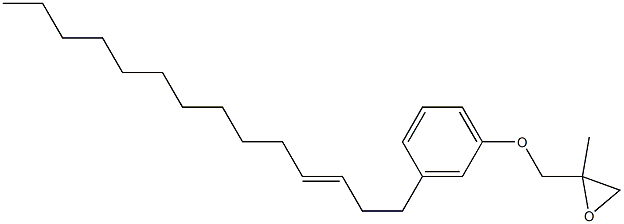 3-(3-テトラデセニル)フェニル2-メチルグリシジルエーテル 化学構造式