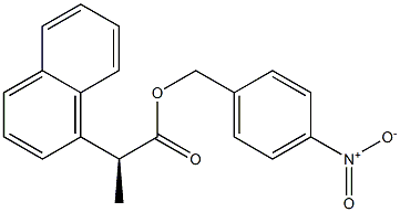 [S,(+)]-2-(1-Naphtyl)propionic acid 4-nitrophenylmethyl ester Structure