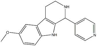 1,2,3,4-Tetrahydro-6-methoxy-1-(4-pyridyl)-9H-pyrido[3,4-b]indole 结构式