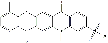 5,7,12,14-Tetrahydro-5,11-dimethyl-7,14-dioxoquino[2,3-b]acridine-3-sulfonic acid Struktur