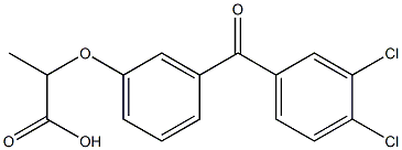 2-[m-(3,4-Dichlorobenzoyl)phenoxy]propionic acid Struktur