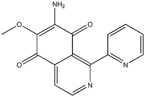 7-Amino-6-methoxy-1-(2-pyridinyl)isoquinoline-5,8-dione,,结构式