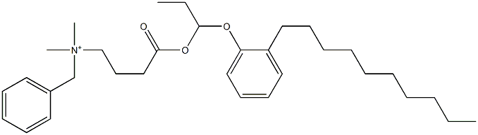 N,N-Dimethyl-N-benzyl-N-[3-[[1-(2-decylphenyloxy)propyl]oxycarbonyl]propyl]aminium Struktur