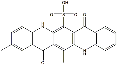 5,7,12,14-Tetrahydro-2,13-dimethyl-7,14-dioxoquino[2,3-b]acridine-6-sulfonic acid,,结构式