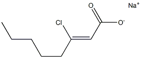 3-Chloro-2-octenoic acid sodium salt Structure