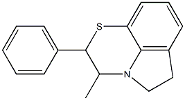 2-フェニル-3-メチル-2,3,5,6-テトラヒドロピロロ[1,2,3-de]-1,4-ベンゾチアジン 化学構造式