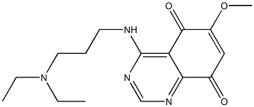 4-(3-Diethylaminopropylamino)-6-methoxyquinazoline-5,8-dione,,结构式