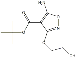 5-Amino-3-(2-hydroxyethoxy)isoxazole-4-carboxylic acid tert-butyl ester,,结构式