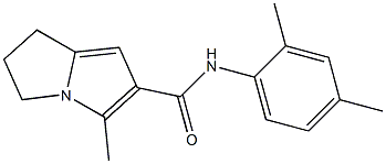 6,7-Dihydro-3-methyl-N-(2,4-dimethylphenyl)-5H-pyrrolizine-2-carboxamide,,结构式