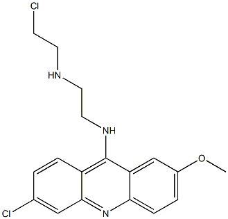 N-(6-クロロ-2-メトキシ-9-アクリジニル)-N'-(2-クロロエチル)-1,2-エタンジアミン 化学構造式