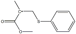 2-[(Phenyl)thio]-1-methyl-1-(methoxycarbonyl)ethyl radical Structure