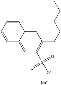 3-ペンチル-2-ナフタレンスルホン酸ナトリウム 化学構造式