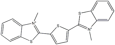 2,2'-(Thiophene-2,5-diyl)bis(3-methylbenzothiazol-3-ium) Structure