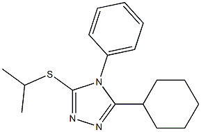 5-Cyclohexyl-4-phenyl-3-[isopropylthio]-4H-1,2,4-triazole Structure