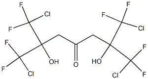 2,6-ビス(クロロジフルオロメチル)-1,7-ジクロロ-2,6-ジヒドロキシ-1,1,7,7-テトラフルオロ-4-ヘプタノン 化学構造式