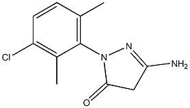 3-Amino-1-(3-chloro-2,6-dimethylphenyl)-5(4H)-pyrazolone,,结构式