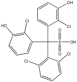 (2,6-Dichlorophenyl)bis(2-chloro-3-hydroxyphenyl)methanesulfonic acid Structure