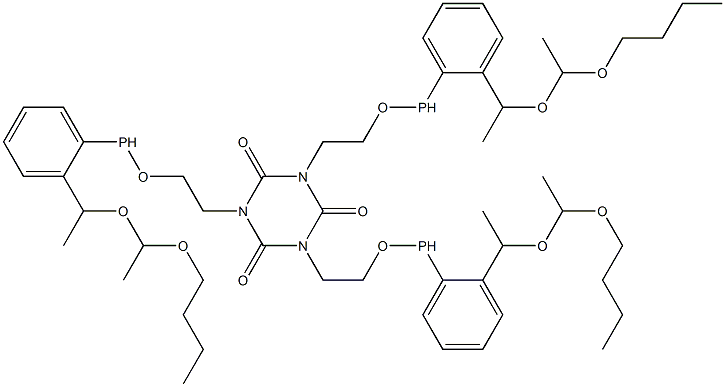 1,3,5-Tris[2-[2-[1-[(1-butoxyethyl)oxy]ethyl]phenylphosphinooxy]ethyl]-1,3,5-triazine-2,4,6(1H,3H,5H)-trione