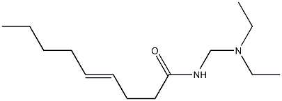 N-[(ジエチルアミノ)メチル]-4-ノネンアミド 化学構造式