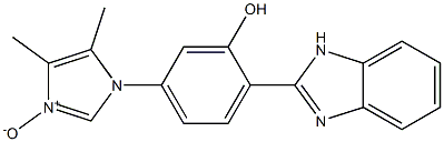 1-[4-(1H-Benzimidazol-2-yl)-3-hydroxyphenyl]-4,5-dimethyl-1H-imidazole 3-oxide Struktur