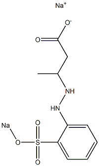 3-[2-(o-Sodiooxysulfonylphenyl)hydrazino]butyric acid sodium salt Struktur