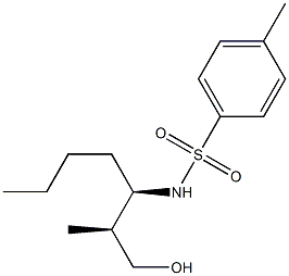 N-[(S)-1-[(R)-2-ヒドロキシ-1-メチルエチル]ペンチル]-4-メチルベンゼンスルホンアミド 化学構造式