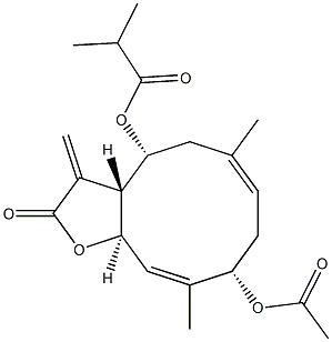 2-Methylpropionic acid [(3aR,4R,6E,9S,10Z,11aR)-9-acetoxy-2,3,3a,4,5,8,9,11a-octahydro-6,10-dimethyl-3-methylene-2-oxocyclodeca[b]furan-4-yl] ester