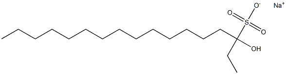 3-Hydroxyheptadecane-3-sulfonic acid sodium salt Structure