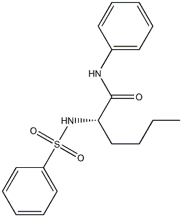 [S,(-)]-N-フェニル-2-[(フェニルスルホニル)アミノ]ヘキサンアミド 化学構造式
