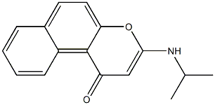 3-(イソプロピルアミノ)-1H-ナフト[2,1-b]ピラン-1-オン 化学構造式