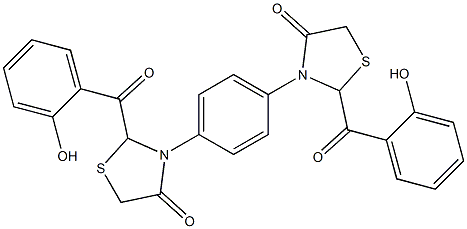 3,3'-(1,4-Phenylene)bis[2-(2-hydroxybenzoyl)thiazolidin-4-one] Structure