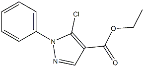 2-フェニル-3-クロロ-2H-ピラゾール-4-カルボン酸エチル 化学構造式