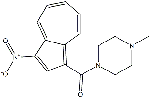 1-Methyl-4-[(3-nitroazulen-1-yl)carbonyl]piperazine Struktur
